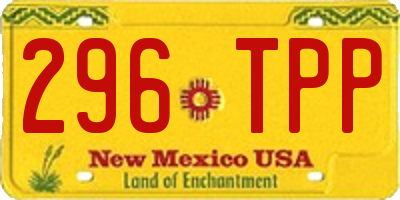 NM license plate 296TPP