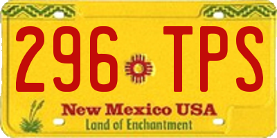 NM license plate 296TPS