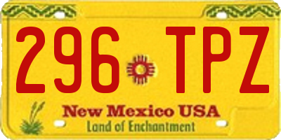 NM license plate 296TPZ