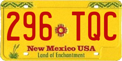 NM license plate 296TQC