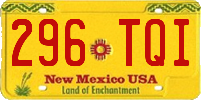 NM license plate 296TQI