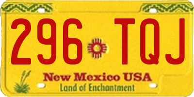 NM license plate 296TQJ