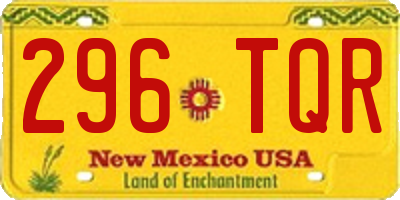 NM license plate 296TQR