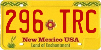 NM license plate 296TRC