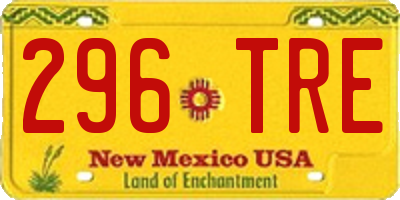 NM license plate 296TRE