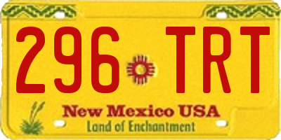 NM license plate 296TRT