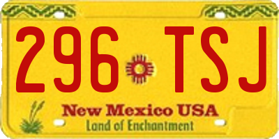 NM license plate 296TSJ