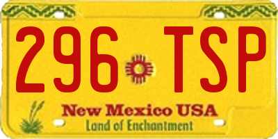 NM license plate 296TSP