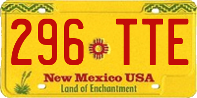 NM license plate 296TTE