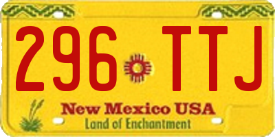 NM license plate 296TTJ
