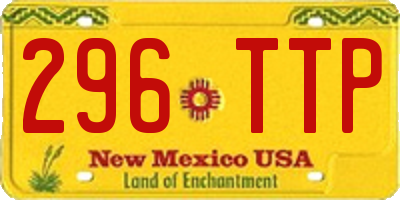 NM license plate 296TTP