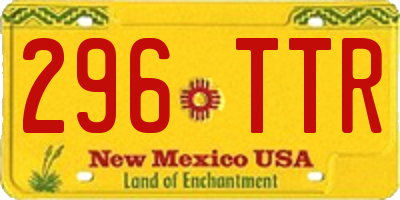 NM license plate 296TTR