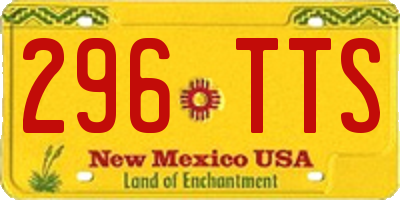 NM license plate 296TTS
