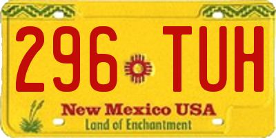 NM license plate 296TUH
