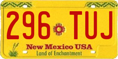 NM license plate 296TUJ