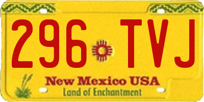 NM license plate 296TVJ