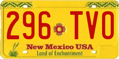NM license plate 296TVO