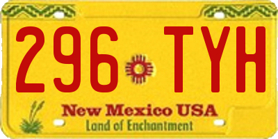 NM license plate 296TYH