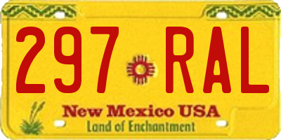 NM license plate 297RAL