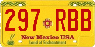 NM license plate 297RBB