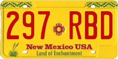 NM license plate 297RBD