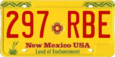 NM license plate 297RBE