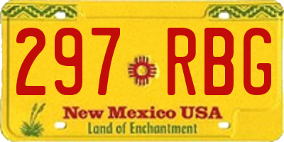 NM license plate 297RBG