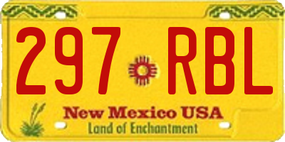 NM license plate 297RBL