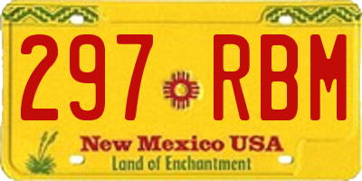 NM license plate 297RBM