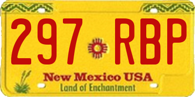 NM license plate 297RBP