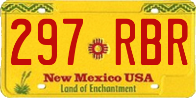 NM license plate 297RBR