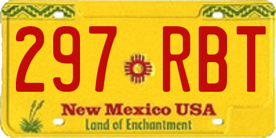 NM license plate 297RBT