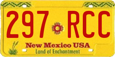 NM license plate 297RCC