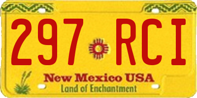NM license plate 297RCI