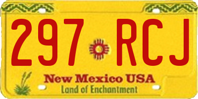 NM license plate 297RCJ