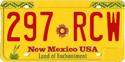 NM license plate 297RCW