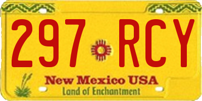 NM license plate 297RCY