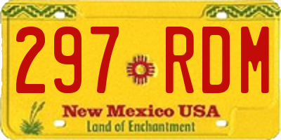 NM license plate 297RDM