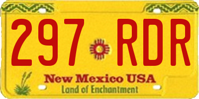 NM license plate 297RDR