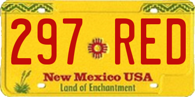 NM license plate 297RED