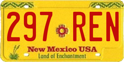 NM license plate 297REN
