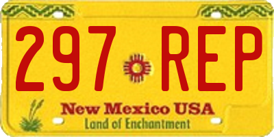 NM license plate 297REP