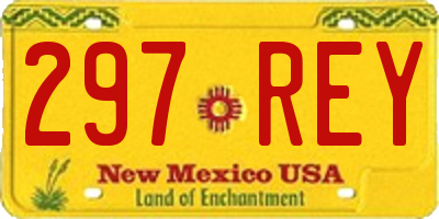 NM license plate 297REY