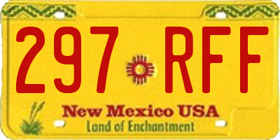 NM license plate 297RFF