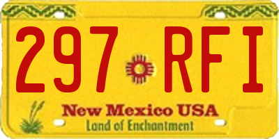 NM license plate 297RFI