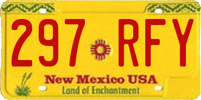 NM license plate 297RFY