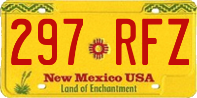 NM license plate 297RFZ