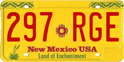 NM license plate 297RGE