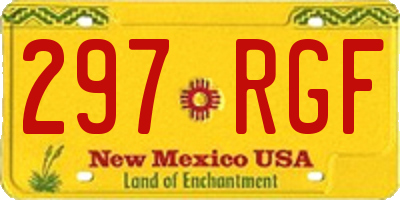 NM license plate 297RGF