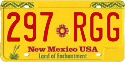 NM license plate 297RGG